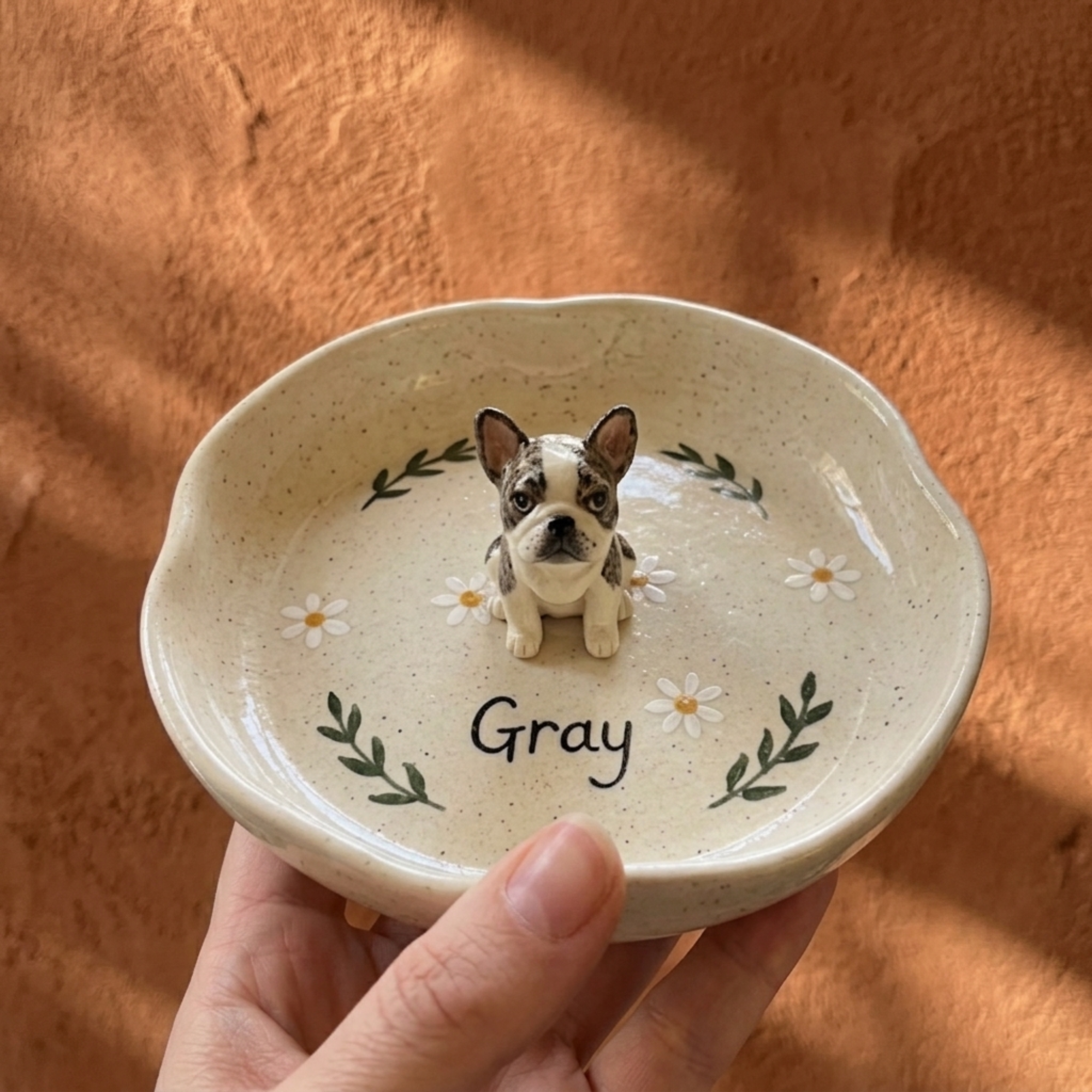 Hannah's Pottery - Custom Dog Pet Ring Dishes