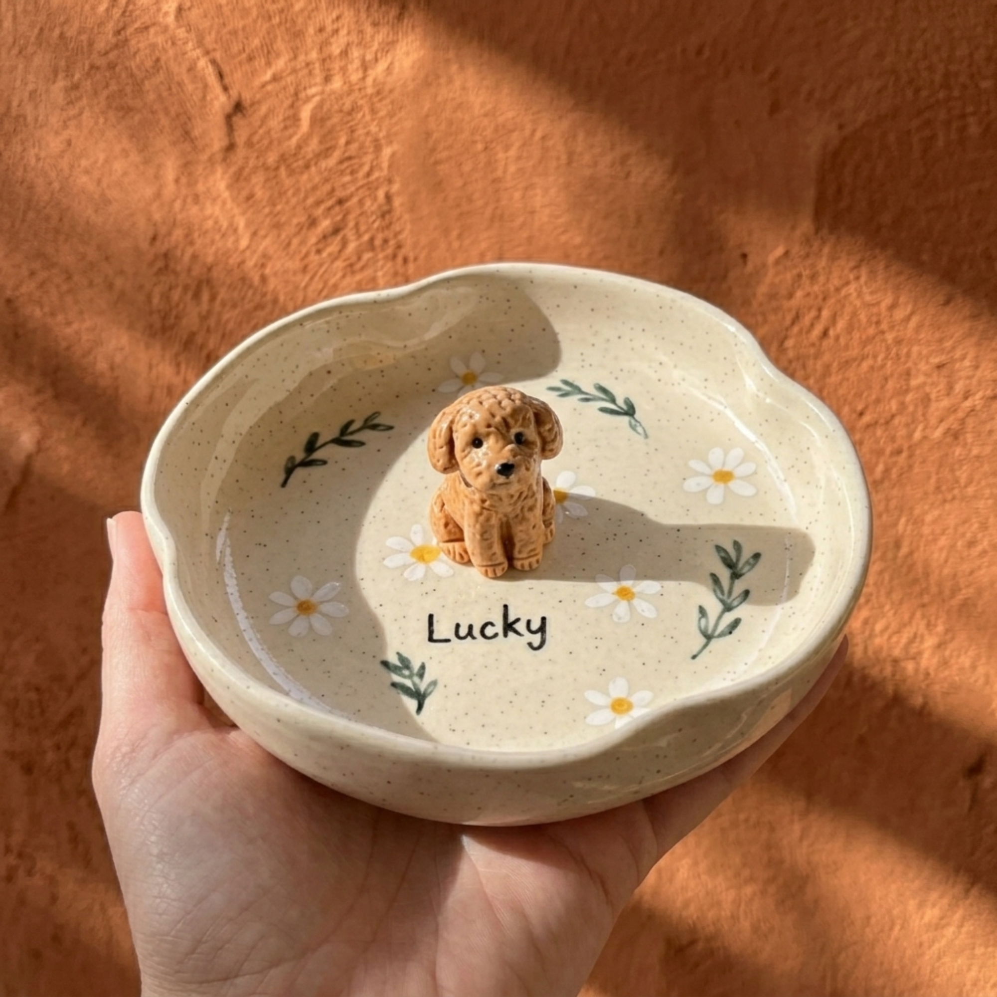 Hannah's Pottery - Custom Dog Pet Ring Dishes