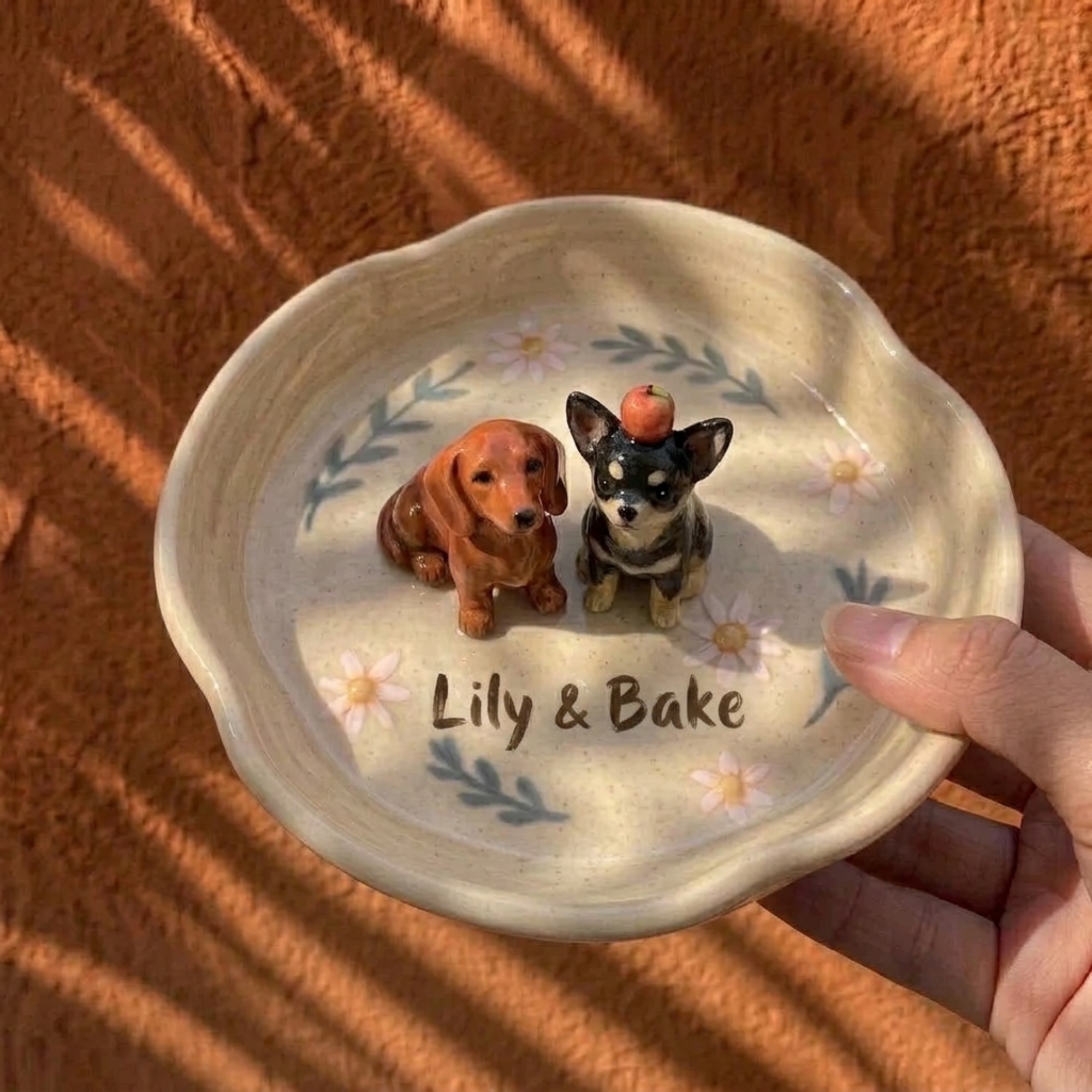 Hannah's Pottery - Custom Dog Pet Ring Dishes