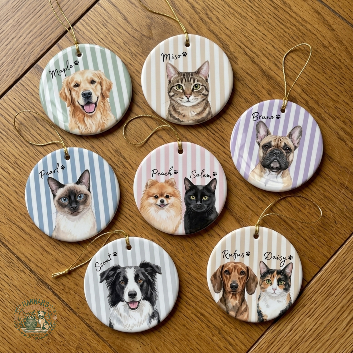 Custom Hand-Painted Ornaments